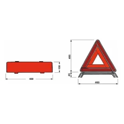 Triangle de pré signalisation 430x65x35 mm