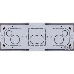 Triple prise Schuko + plaque Kalya blanc Zenitech
