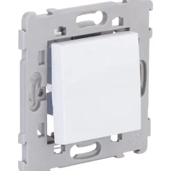 Triple prise Schuko + plaque Kalya blanc Zenitech