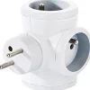 Triplite rotative Blanche 3x16A. Rotation : 90°/90°.