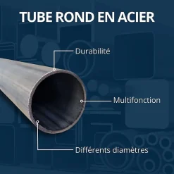Tube acier rond diametre 28mm ep 2 mm, 3 metres - Comment Fer