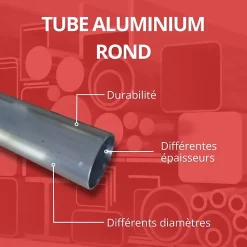 Tube aluminium diametre 100mm ep 2 mm, 3 metres - Comment Fer