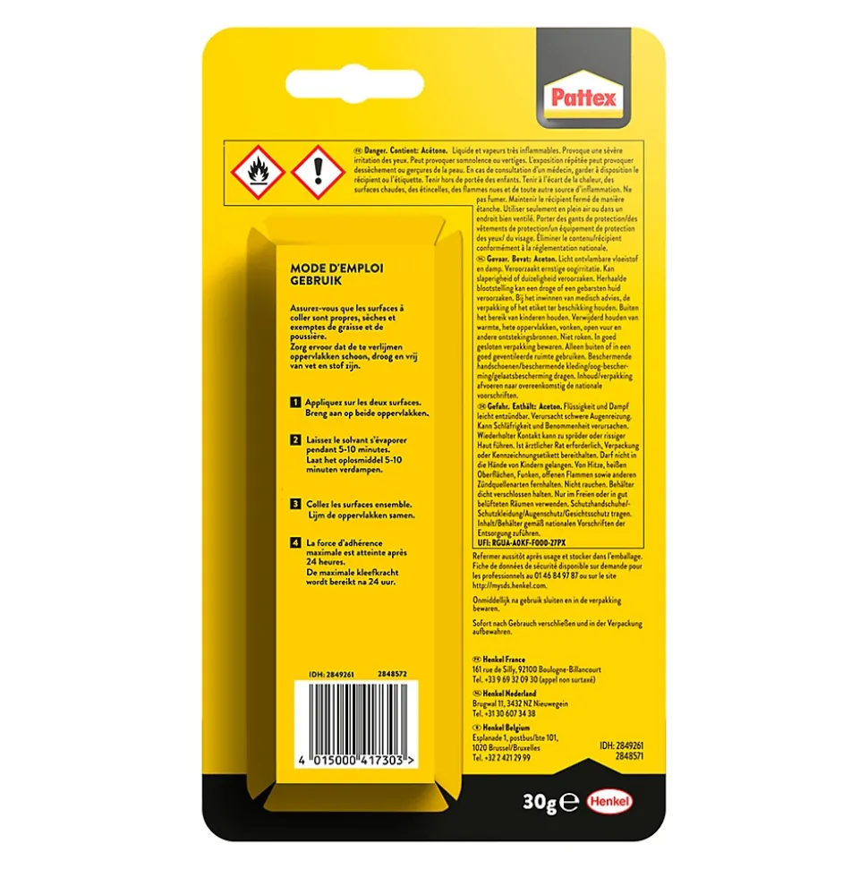 Tube de colle pour cuir 30 ml Pattex