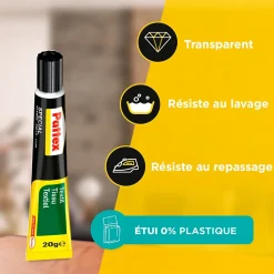 Tube de colle pour tissu, 40 ml Pattex