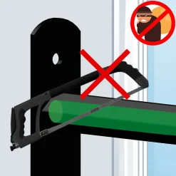 Tube en acier pour grille de défense télescopique noir Ø12 mm Afbat