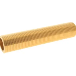 Tube fileté laiton 10cm - double Mâle 15/21 (1/2"), lot de 2