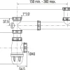 Tubulure pour évier 2 cuves entraxe 160 à 360mm avec prise MAL et siphon - VALENTIN - 00 778100 001 00