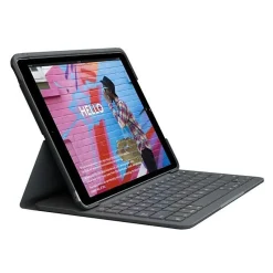 Étui Clavier Bluetooth Logitech Slim Folio iPad 10.2 AZERTY Gris