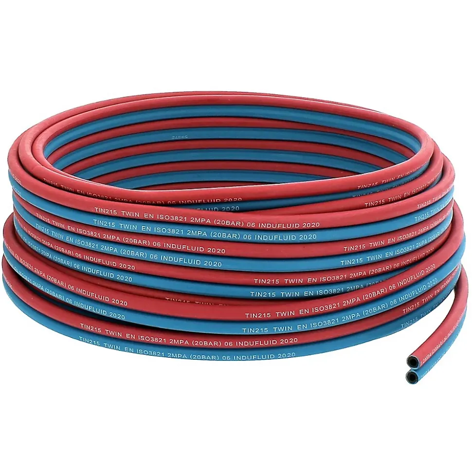 Tuyau de soudure oxygène/acétylène 10 mm - Longueur 5 mètres - HUGGY TUYAUX