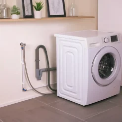 Tuyau de vidange, d'évacuation universel pour machine à laver, lave vaisselle - Gris - 1,5 m - Linxor