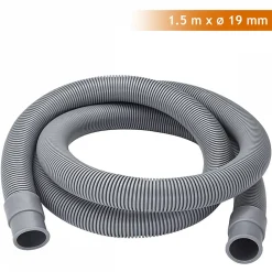 Tuyau de vidange, d'évacuation universel pour machine à laver, lave vaisselle - Gris - 1,5 m - Linxor