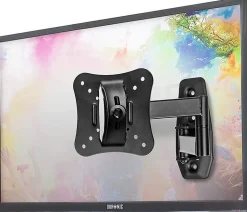 TVB0920 Support TV mural pour écran de 13 à 30 pouces Pivotant Inclinable Charge max 18 kg VESA 50 100 Télé LED LCD OLED Duronic