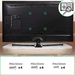 TVB0920 Support TV mural pour écran de 13 à 30 pouces Pivotant Inclinable Charge max 18 kg VESA 50 100 Télé LED LCD OLED Duronic