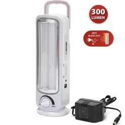 TWIX: Lampe portative rechargeable anti-coupures d'électricité, 2 tubes LED 300lm 23cm