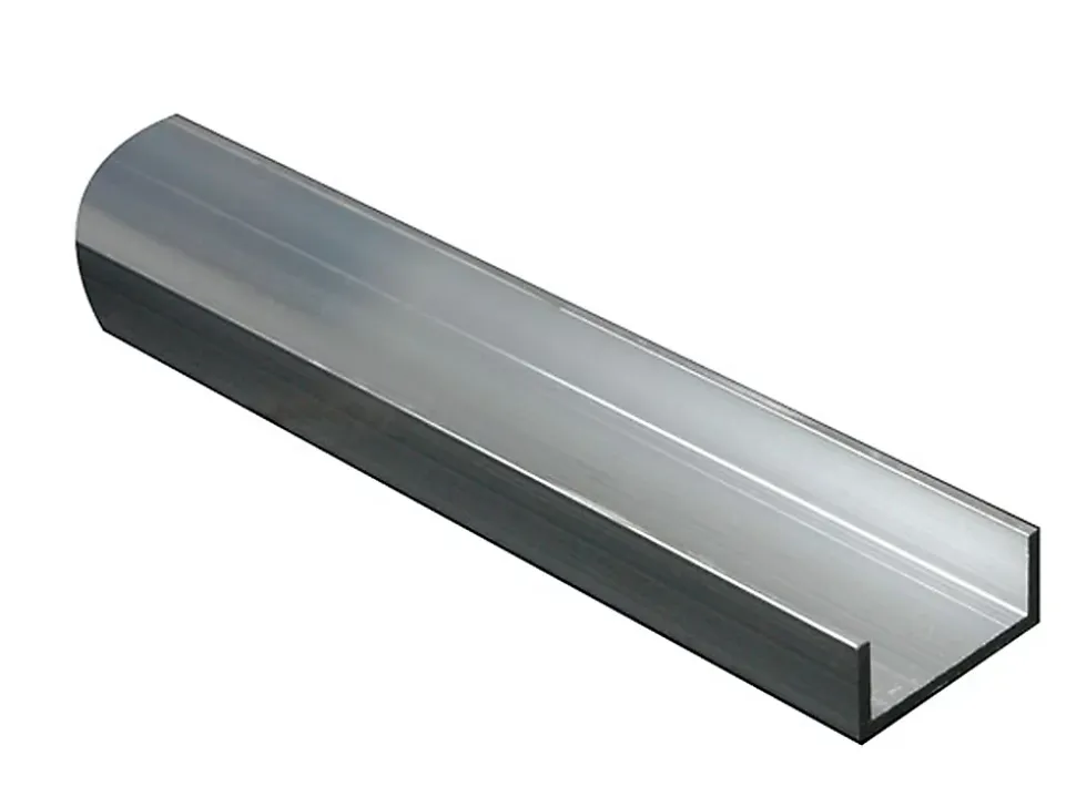 U aluminium brut 20 x 17 x 20 mm Ep. 1,5 mm, 1 m