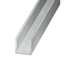 U aluminium brut 15 x 12 x 15 mm Ep. 1,5 mm, 1 m