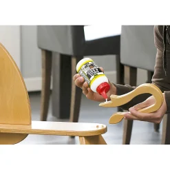 UHU Colle à bois express - Plus forte que le bois, résistante à l'humidité, embout de précision, transparente, biberon 250g