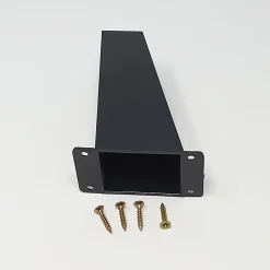 4un. Pied de meuble incliné scandinave pied nordique en résine plastique ABS ANTI-HUMIDITÉ noire. Hauteur 120mm