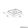 4un. rehausseur de meuble hauteur 10mm en résine plastique ABS ANTI-HUMIDITÉ couleur aluminium mat avec embout coulissant