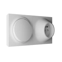 Va et vient + prise 2 pôles+terre Fontini Neo Evo blanc