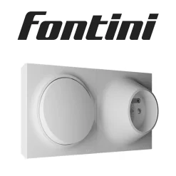 Va et vient + prise 2 pôles+terre Fontini Neo Evo blanc