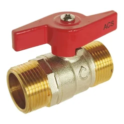 Vanne à sphère double mâle/mâle manette papillon 20/27mm Somatherm for you
