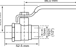 Vanne à sphère mâle/mâle 15/21 Somatherm for you