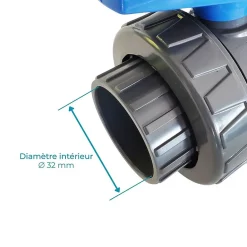 Vanne PLIMEX Pvc pression à coller diamètre intérieur 32mm 3,2cm 32 mm