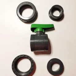 Vanne PVC Pression PN16 Piscine Codital Poignée Verte 50mm 5cm 1p un demi Compatible traitements de piscine chlore sel brome