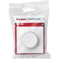 Variateur rotatif Legrand Neptune plastique brillant blanc