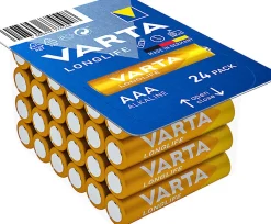 Varta LONGLIFE AAA Piles Alcalines - Pack de 24 Piles LR3 (AAA) 1200 mAh 1.5 V