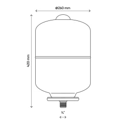 Vase d'expansion sanitaire Flomasta 18L