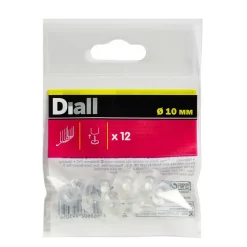 Ventouse Diall 10 mm x12, transparent