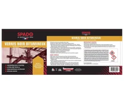Vernis extérieur bitumineux noir travaux s Spado 1L