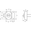 Verrou à bouton Alouette pour porte intérieure, 30mm, acier, époxy argent - THIRARD