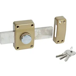 Verrou à bouton Alpha doré 45 x 160 mm