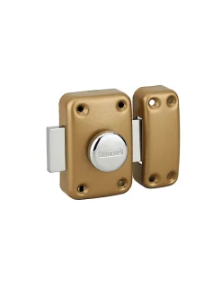 Verrou à bouton Apache pour porte intérieure, acier, époxy or - THIRARD