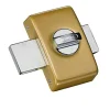 Verrou à bouton avec cylindre 40 mm bronze