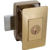 Verrou à bouton clés protégées + plaque Abus ø 23 mm / 45 mm