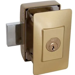 Verrou à bouton clés protégées + plaque Abus ø 23 mm / 45 mm