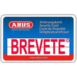 Verrou à bouton clés protégées + plaque Abus ø 23 mm / 45 mm