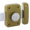 Verrou à bouton coffre embouti 55 x 80 mm sans cylindre