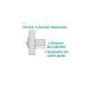 Verrou à bouton Corvette pour porte d'entrée, cylindre 30mm, acier, 3 clés, époxy bronze - THIRARD