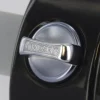 Verrou à bouton Design 5 pour porte d'entrée, cylindre 40mm, acier, 3 clés, noir - THIRARD