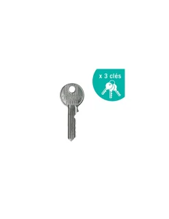 Verrou à bouton Design 5 pour porte d'entrée, cylindre 40mm, acier, 3 clés, noir - THIRARD
