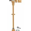 Verrou à bouton Mirage 6 pour porte d'entrée, cylindre 45mm, tringle 2 pts en acier, bas, droit, 3 clés, bronze - THIRARD