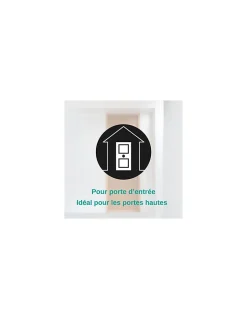 Verrou à bouton Mirage 6 pour porte d'entrée, cylindre 45mm, tringle 2 pts en acier, bas, droit, 3 clés, bronze - THIRARD