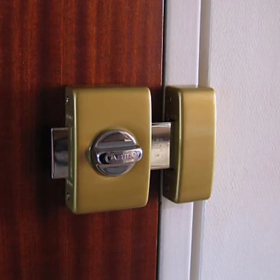 Verrou à bouton sans vis champagne ø23 mm / 45 mm Abus