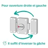 Verrou à bouton Transit 2 pour porte d'entrée, cylindre 40mm, 4 clés, époxy anthracite - THIRARD