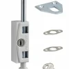 Verrou à clé pour fenêtre et porte coulissante, blanc, 2 clés - THIRARD